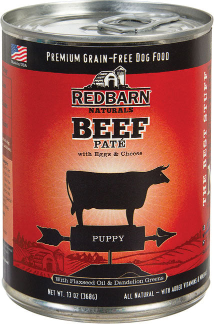 Redbarn Pet Products-food-Pate Dog Cans- Puppy- Beef 13 Oz (Case of 12 )