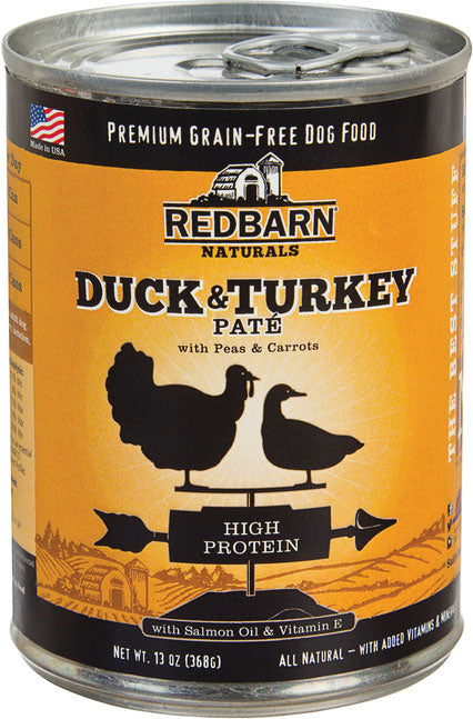 Redbarn Pet Products-food-Pate Dog Cans-high Protein- Duck 13 Oz (Case of 12 )