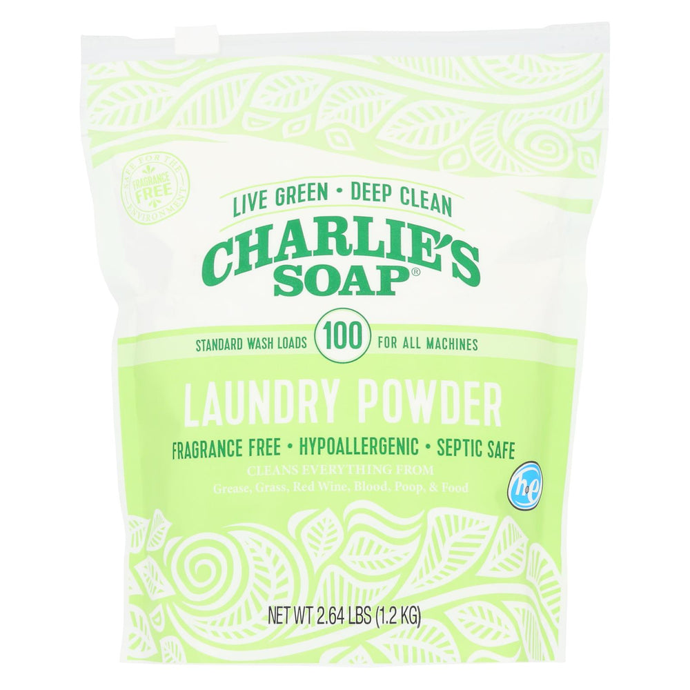 Charlies Soap Laundry Detergent - 100 Loads - Powder - 2.64 Lb - Case Of 6