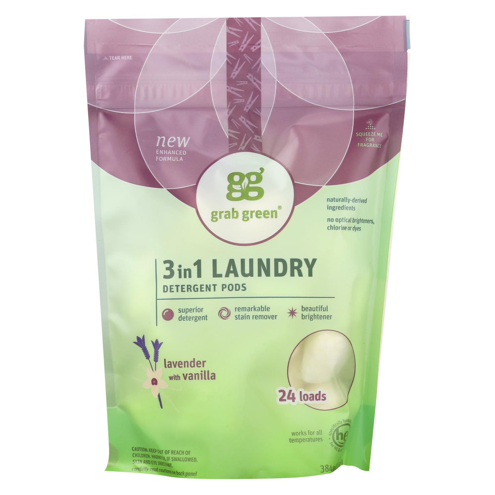 Grab Green Laundry Detergent - Vanilla - Case Of 6 - 24 Count