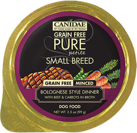 Canidae-Pure-Canidae Pure Petite Small Breed Minced Wet Food- Beef/carrots 3.5 Oz (Case of 12 )