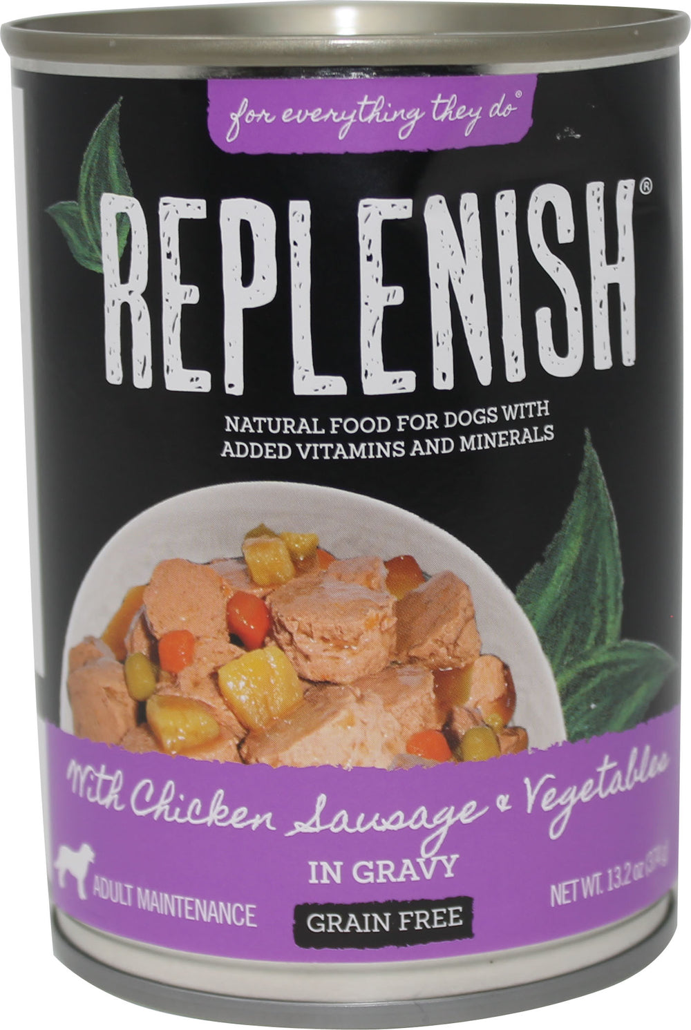 Replenish Pet Inc.-Replenish Grain Free Canned Dog Food- Beef/chicken/ve 13.2 Oz (Case of 12 )