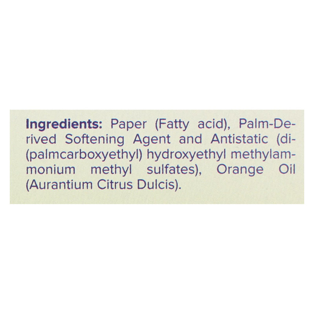 Sun And Earth Natural Fabric Softener Sheets - Light Citrus - 80 Sheets - Case Of 6