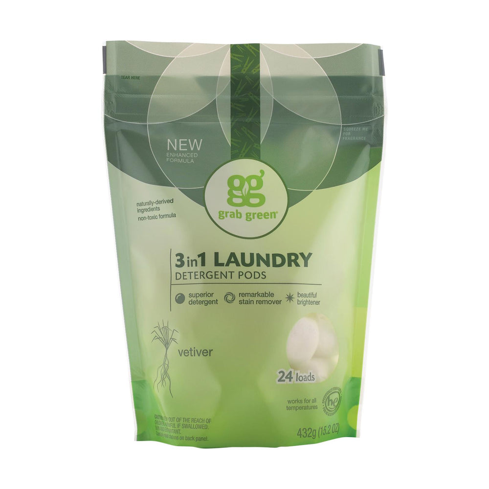 Grab Green Laundry Detergent - Vetiver - Case Of 6 - 24 Count