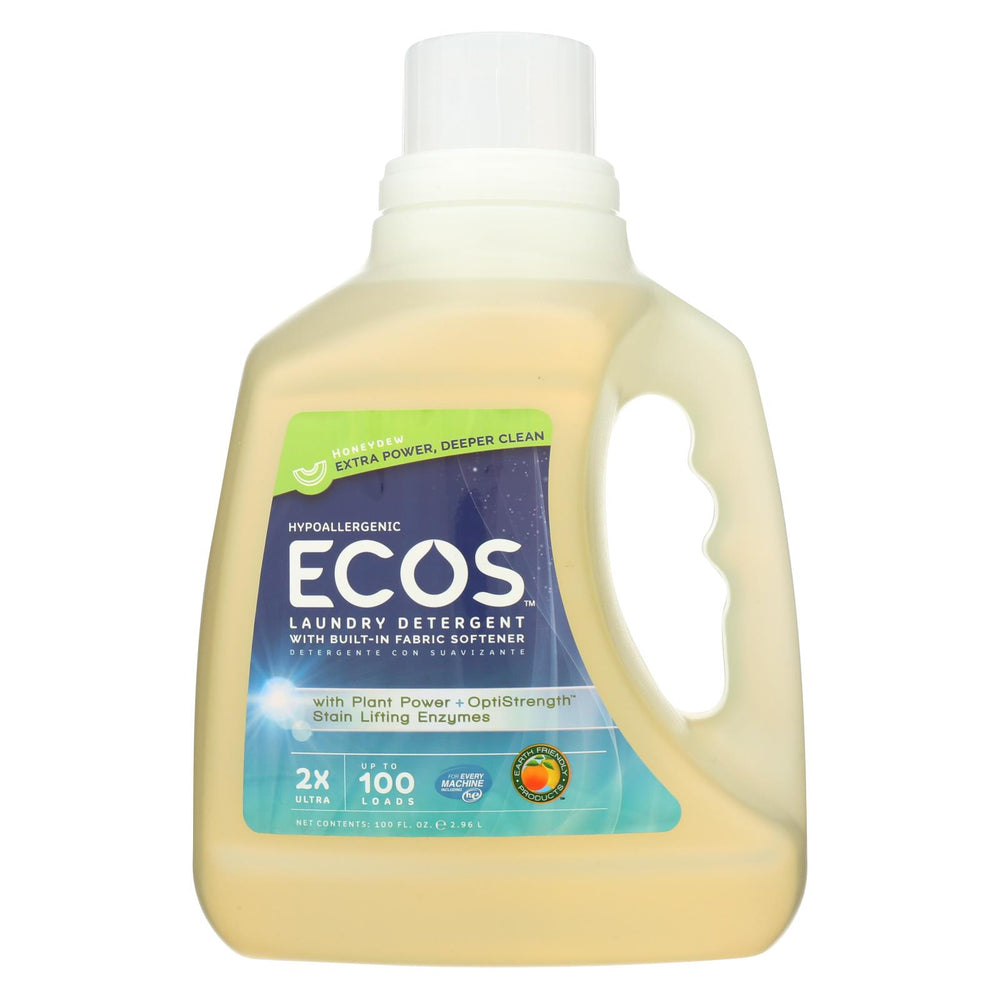 Earth Friendly Laundry Detergent - Ecos - Honeydew - Case Of 4 - 100 Fl Oz