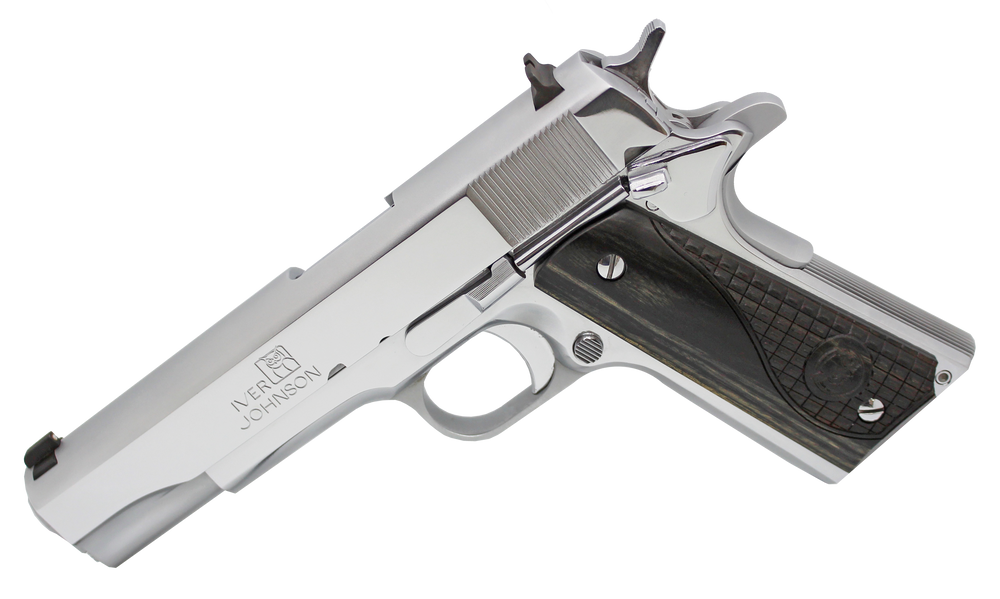 Oaks Wholesale Dist/iver 1911 A1, Iver 1911chrw  45 5in Gvrn Chrm/blk
