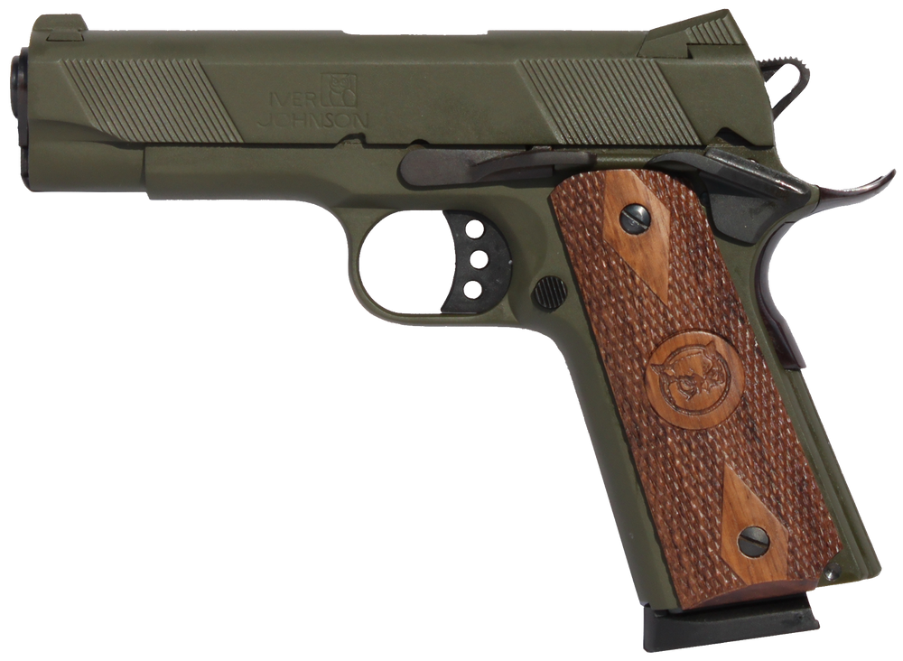 Oaks Wholesale Dist/iver 1911 Hawk, Iver Hawk  45  4.25 Cmmndr Lomnt Od Grn