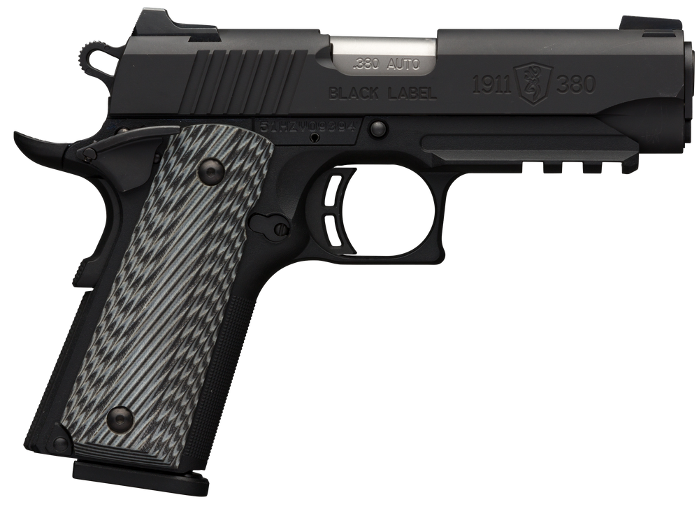 Browning 1911-380, Brn 051-911492 1911 380 Blklbl Pro 35/8 Ns Rail