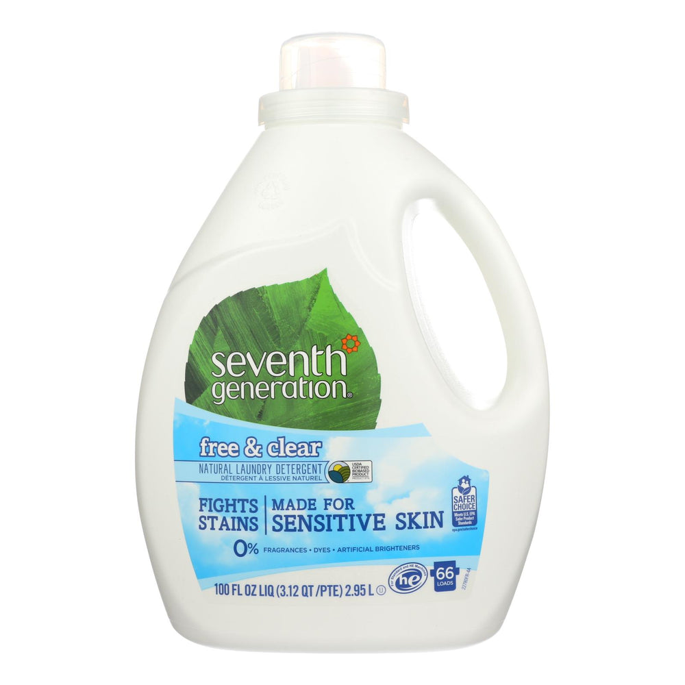 Seventh Generation Free & Clear Ultra Liquid Laundry Detergent (4x100 Oz)