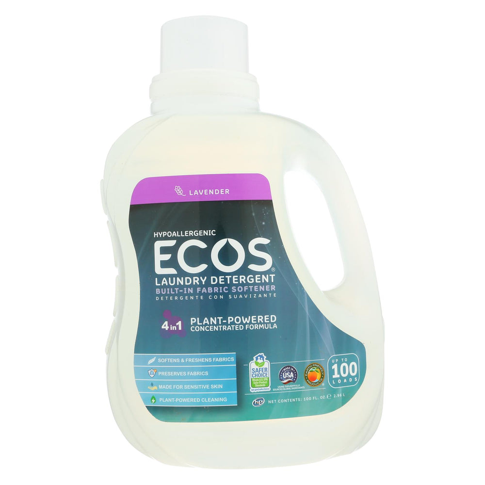 Earth Friendly Ecos Lavender Ultra Liquid Detergent (4x100 Oz)